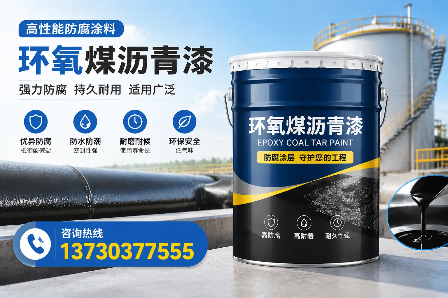 环氧煤沥青漆的耐久性分析，适合宁波的使用场景